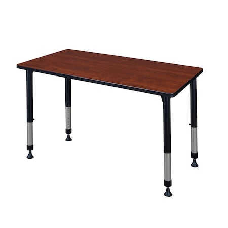 Kee Rectangle Tables > Height Adjustable > Rectangular Classroom Tables, 42 W, 24 L, 23-34 H, Cherry MT4224CHAPBK